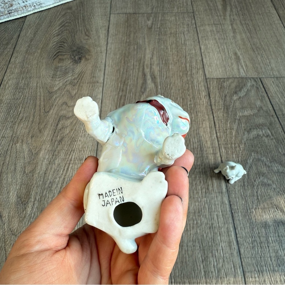 French bulldogs Japan ceramic iridescent mom puppy white - Picture 6 of 11
